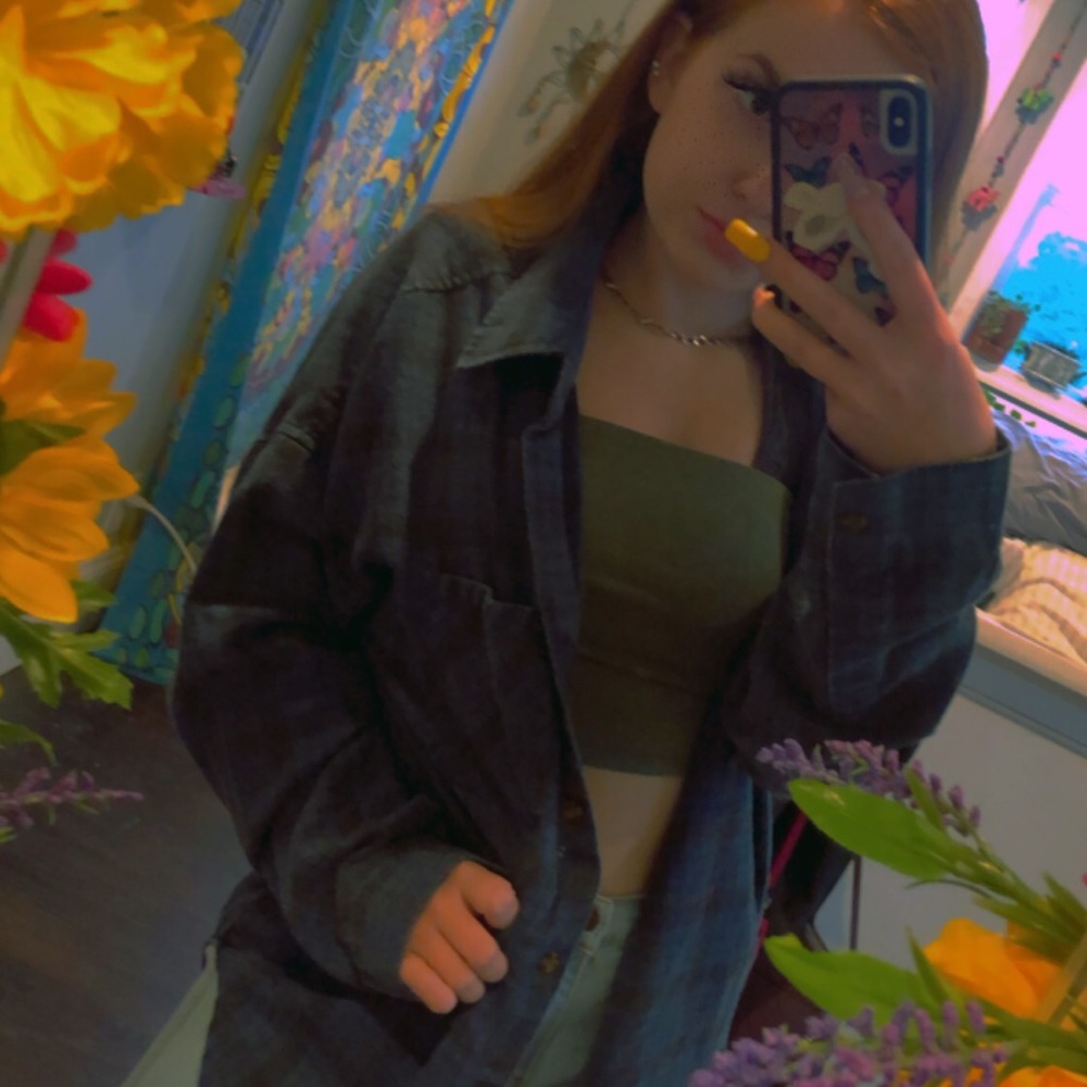 Brandy Melville blue flannel 🦋